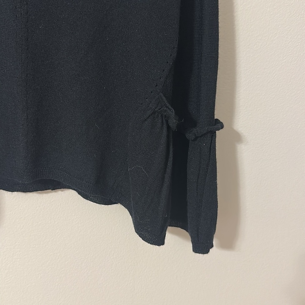 Anthropologie Leifsdottir Short Sleeve Black & Animal Print Sweater Size XS NWT - Picture 5 of 9
